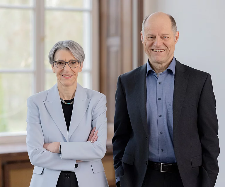 Gesco directors Andrea Holzbaur and Johannes Pfeffer stand side by side